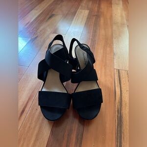 Rare American Eagle Cork Wedge with Black Straps - Size 7, Last Ones in Stock